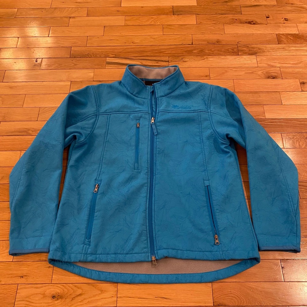 Prairie Mountain Alaska Softshell Jacket Womens XL Blue Full Zip Fleece Lined‎